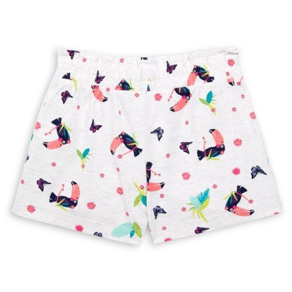 Bob Der Bar Girl's 2T White Printed Toucan Shorts - Picture 2 of 3